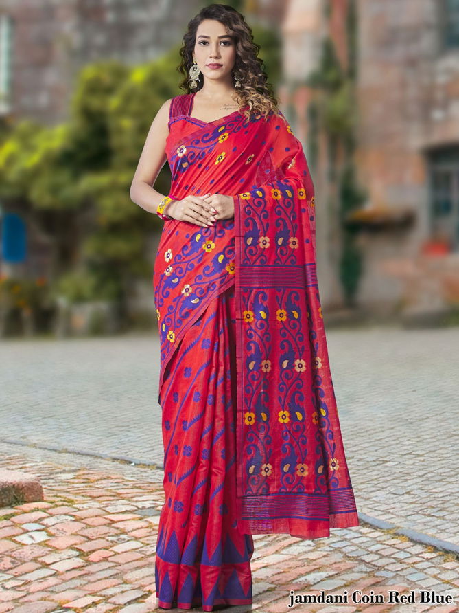 Jamdani 2 Classic Fancy Party Wear Silk Designer Saree Collection